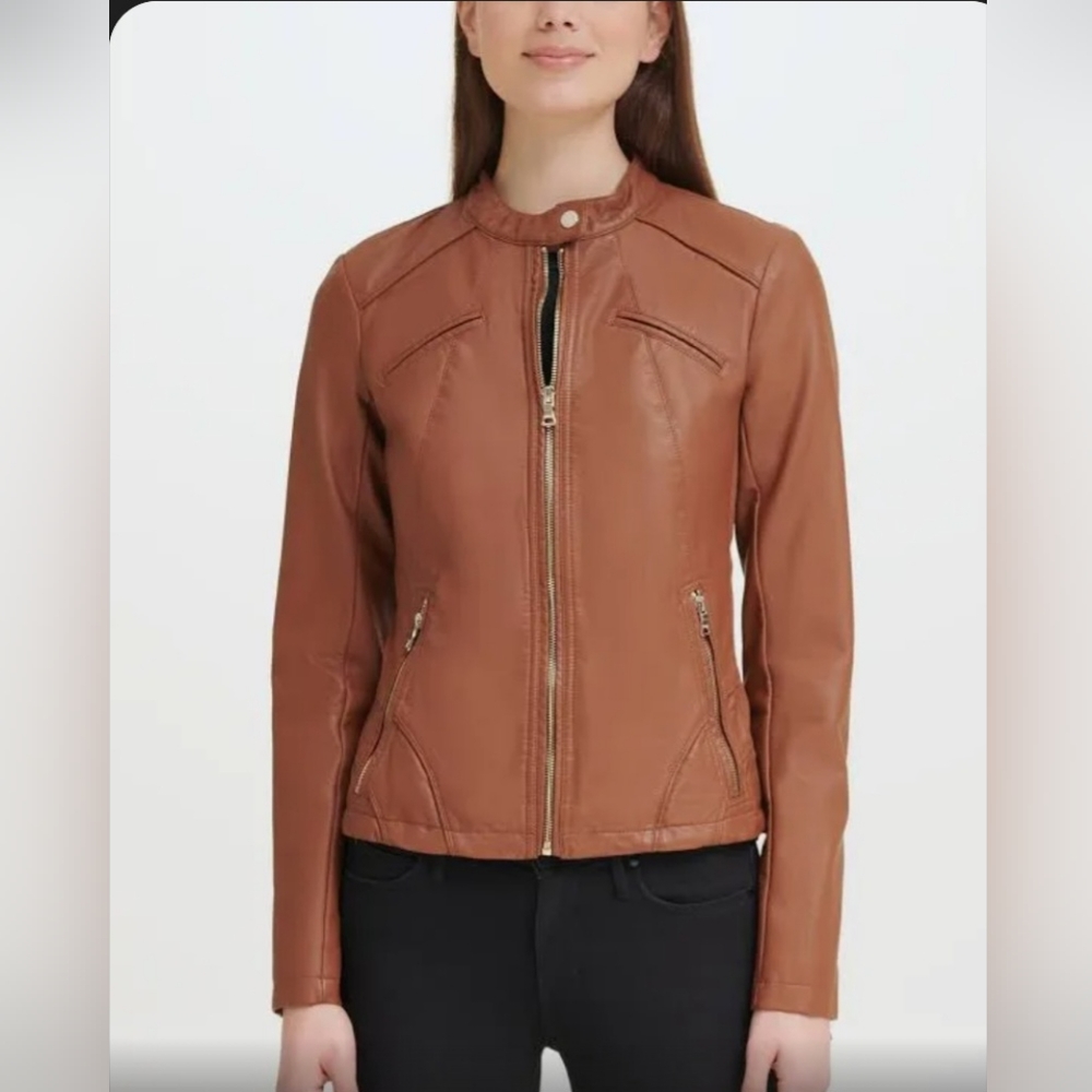 Guess Leather Moto Jacket (like new)